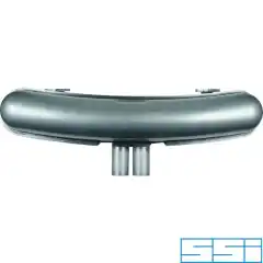 Lyddemper SSI, rustfritt. "GT3" style, Ø63 mm