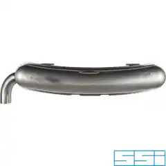 Bakpotte,SSi sport, 2 inn og 1stk  70 mm utløpsrør, med TÜV/EEC godkendelse, rustfrit stål, poleret