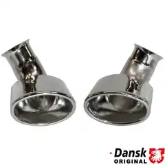 Tail pipe set, left/right. Made of polished stainless steel