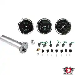 Porsche 356 3 stk replica instrumenter  benzin,temperatur,speedometer,rpm teller,pærer, det skal være over 13,7V