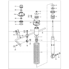Gjenge rør støtdemper 9634 bak THREADED SLEEVE