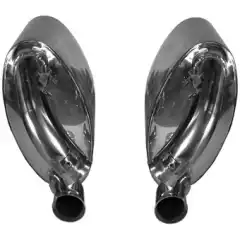 Eksospotter a 2 stk 993 PorscheBagpottesæt, Sport, OE sound, rustfri stål, poleret. Med TÜV/EEC godkendels