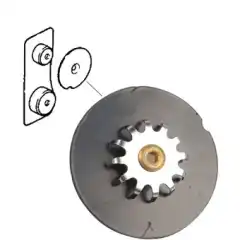 Brake pad damping shim, 40 mm, front