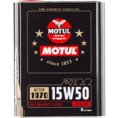 MOTUL 2100 CLASSIC 15W50 2 Liter kanne HØYT INNHOLD AV SINK TIL DIN 911  2,0-3,0l  SEMI  SYNTETISK