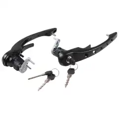 DØRHÅNDTAK,m huller som på RSR SETT 2STK  911 8/77-94MOD SORT FARGE H&V SIDE SETT A 2 også til sentrallås 